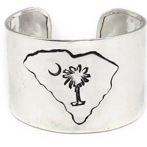 Gold tone and silver tone large cuff bracelets